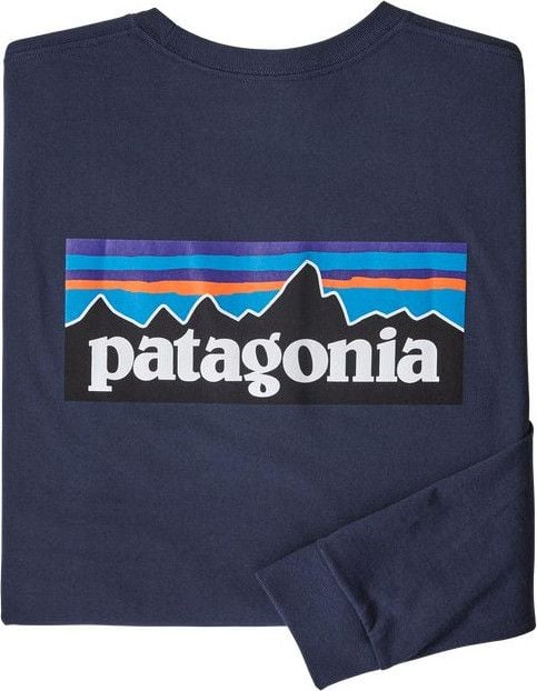 T-Shirt Patagonia L/S P-6 Logo Responsibili-Tee Blue Men