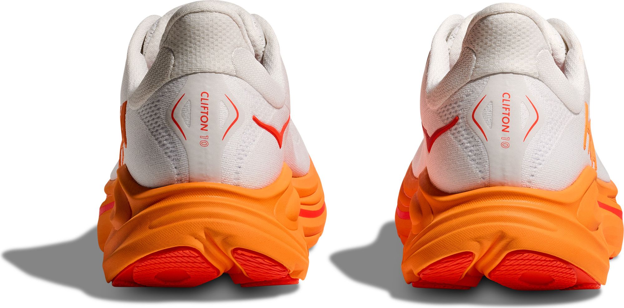 Hoka Clifton 10 Running Shoes White/Orange Women | Alltricks.com display picture 2