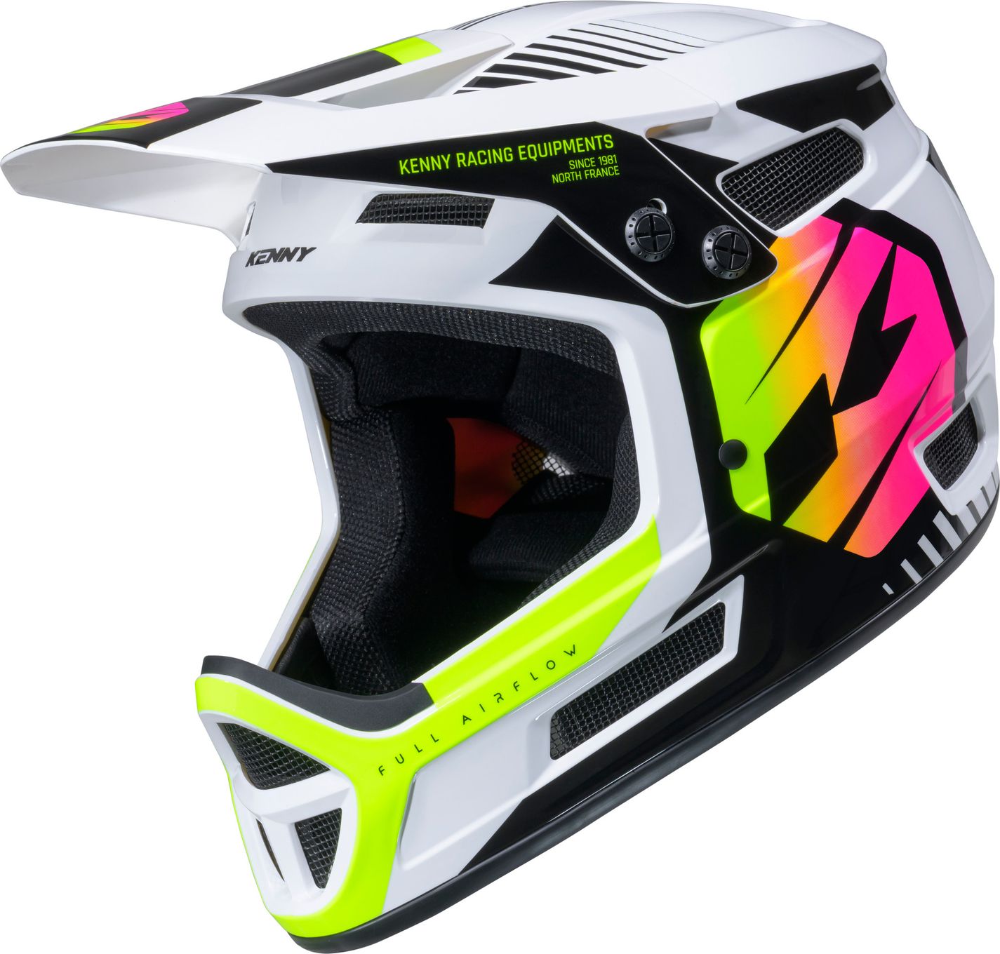 Kenny Elite Integral Helmet White/Neon | Alltricks.com