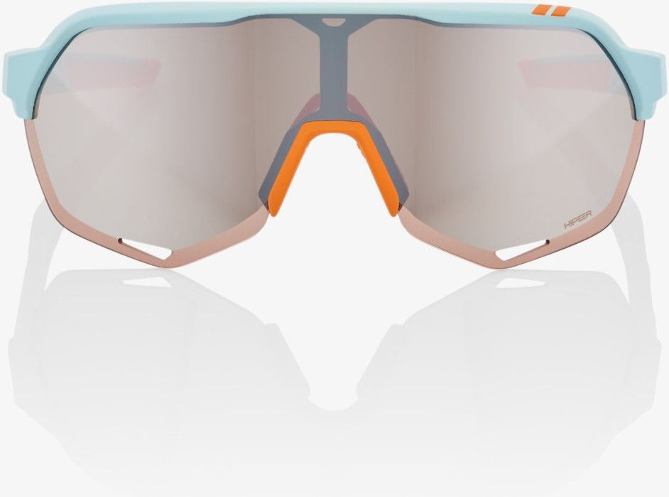 Occhiali Da Sole 100% HAKAN Modello Soft Tact Rootbeer Con Lenti Hiper A Specchio Argento