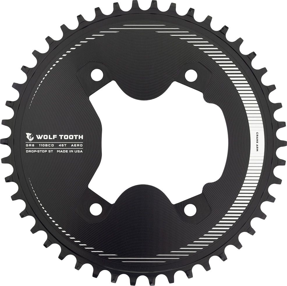 Wolf Tooth 110 BCD Asymmetric 4-Bolt Aero Chainring for Shimano