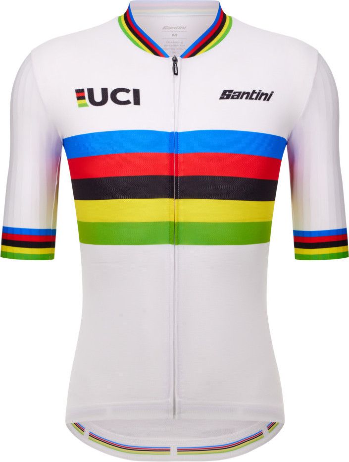 Santini UCI World Champion Short Sleeve Jersey White
