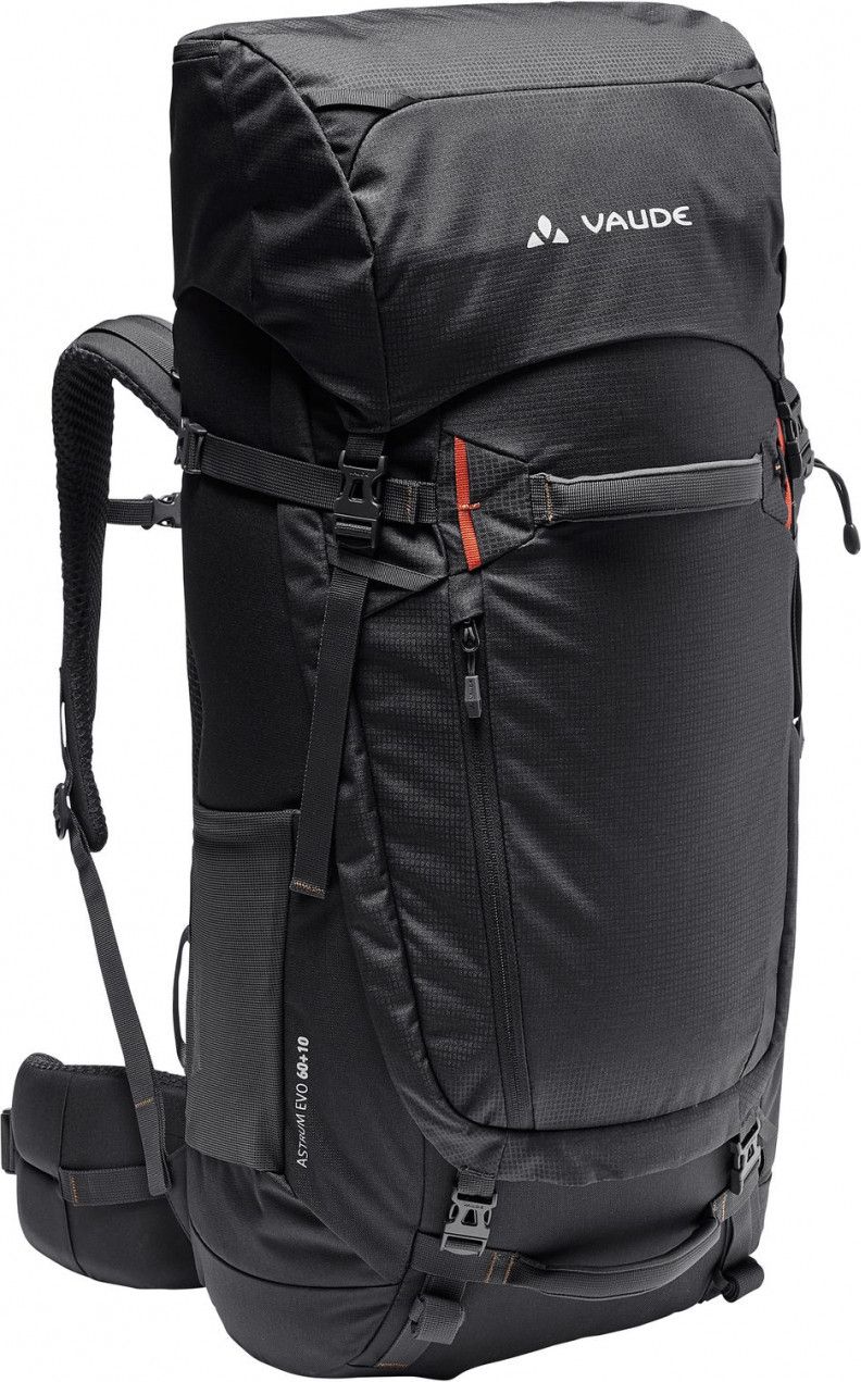 【良品】VAUDE Astrum 60+10L M/L トレッキングバックパック/レインカバー付き！ Vaude Astrum EVO 60+10 Hiking Bag Black | Alltricks.com
