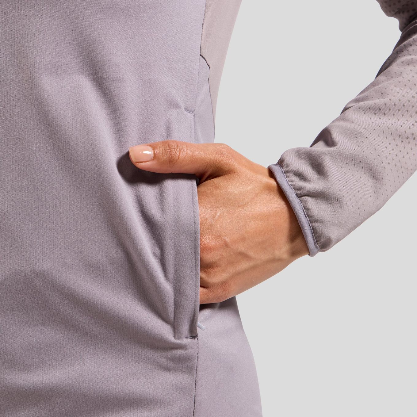 Odlo Zeroweight Warm Grey Women's Hybrid Running Jacket