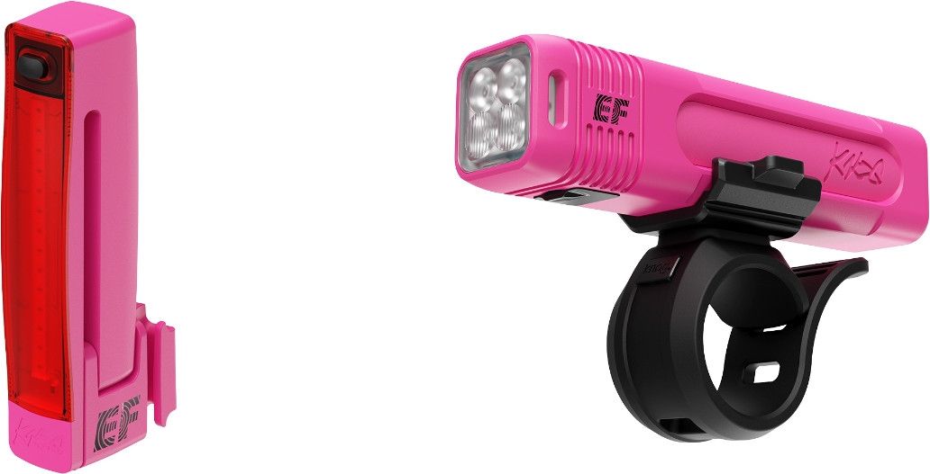 Knog x EF Blinder 900 Front Light & Plus Rear Bike Light Set Pink