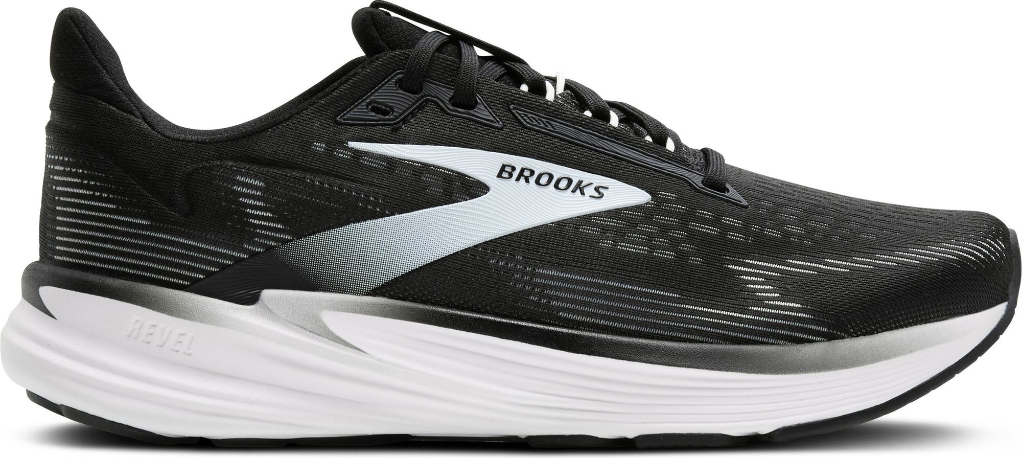 Brooks Revel 8 Black/White Men display picture 1