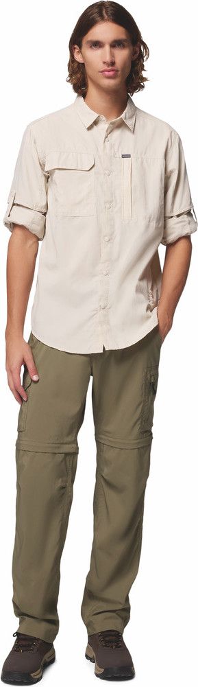 Chemise De Pêche Columbia XCO Homme – Beige, Manches Courtes, Boutonnée, Cargo, Taille XXL, Ventilée