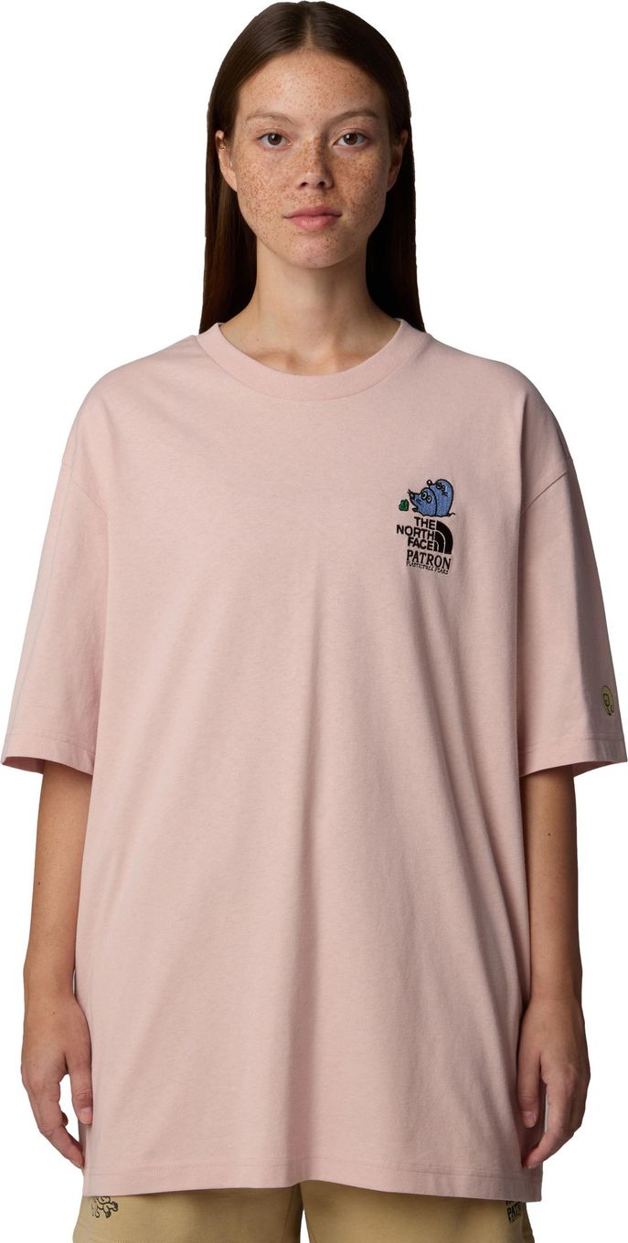 Oversized Unisex The North Face Mountain Cleanup Pink T-Shirt