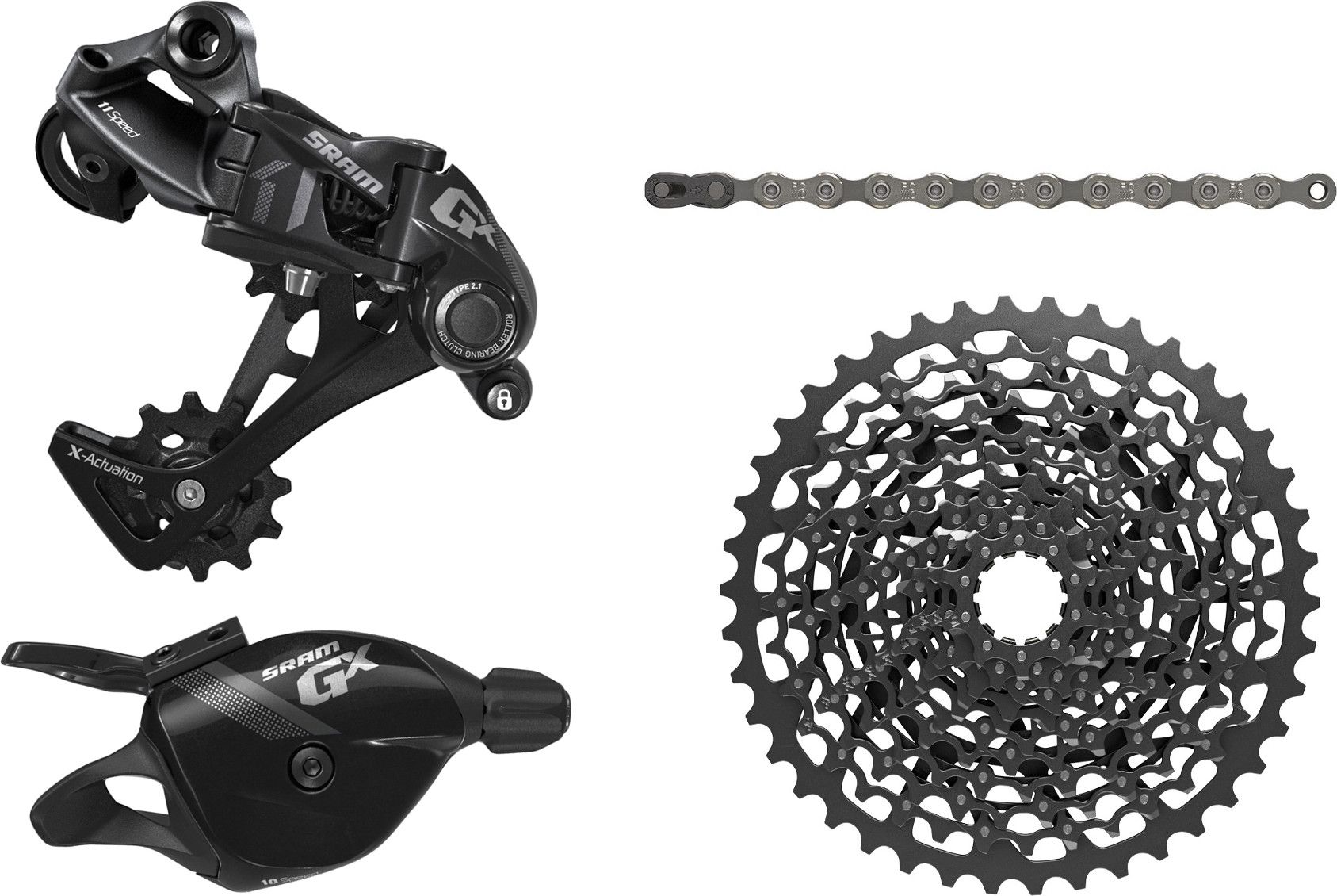 Groupset Mini SRAM GX without crankset 11S Black