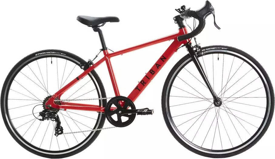 Btwin red road bike sale