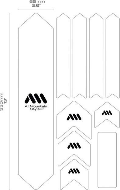 All Mountain Style Honeycomb XL 10 pcs Frame Guard Kit Digital Camo Alltricks