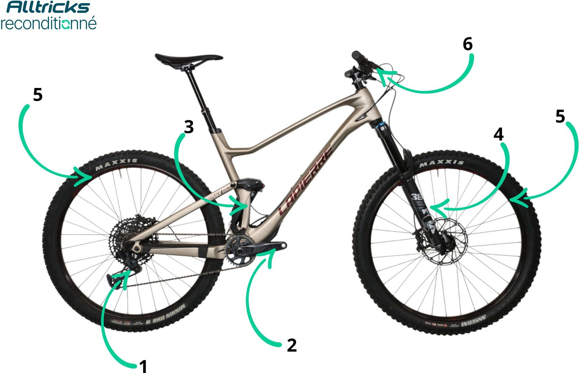 Lapierre Zesty AM CF 7.9 Sram GX/NX 12V 29'' Beige T.XL 188/196cm