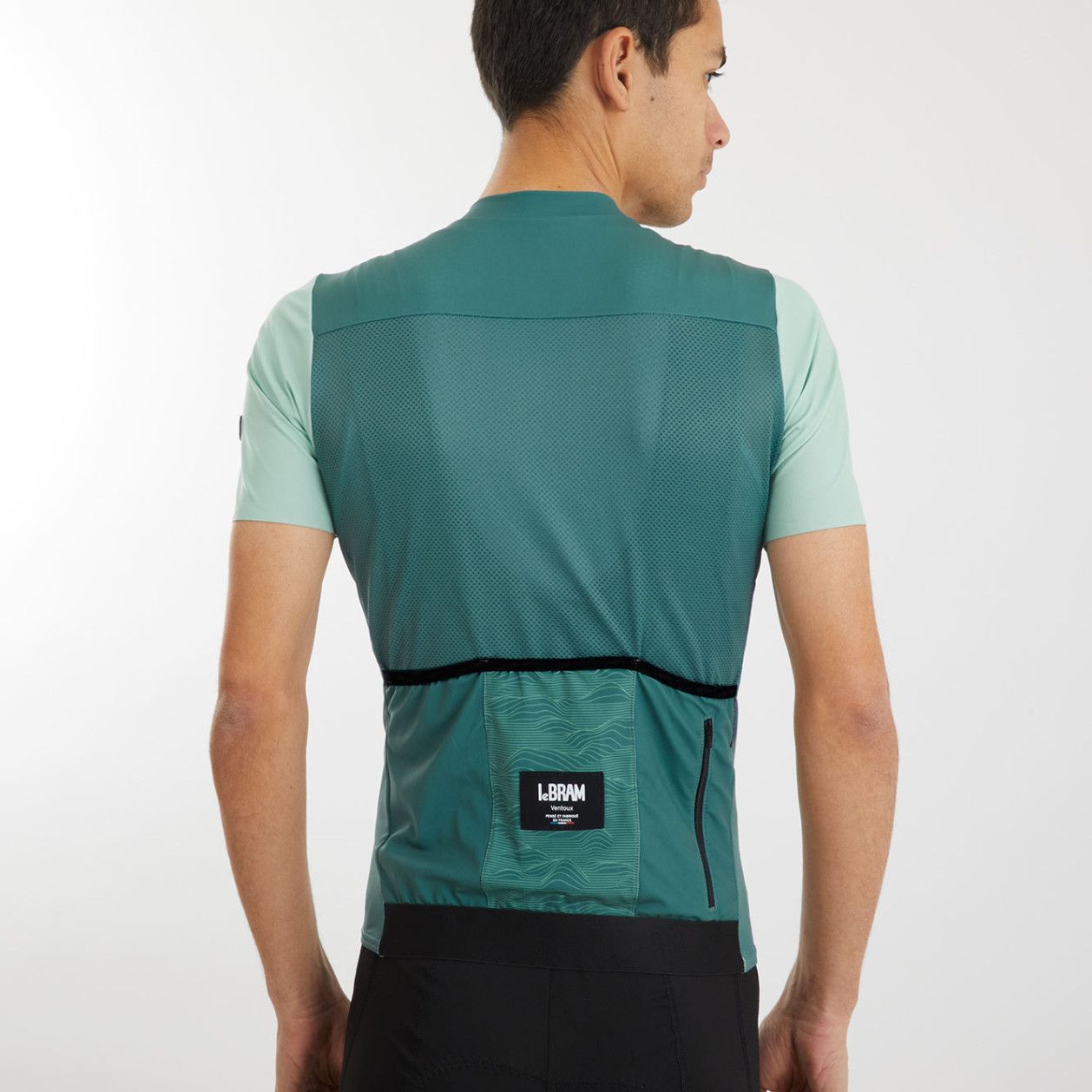 Maillot De Cyclisme Homme - Noir - Manches Courtes - Fermeture éclair Complète - Toutes Tailles