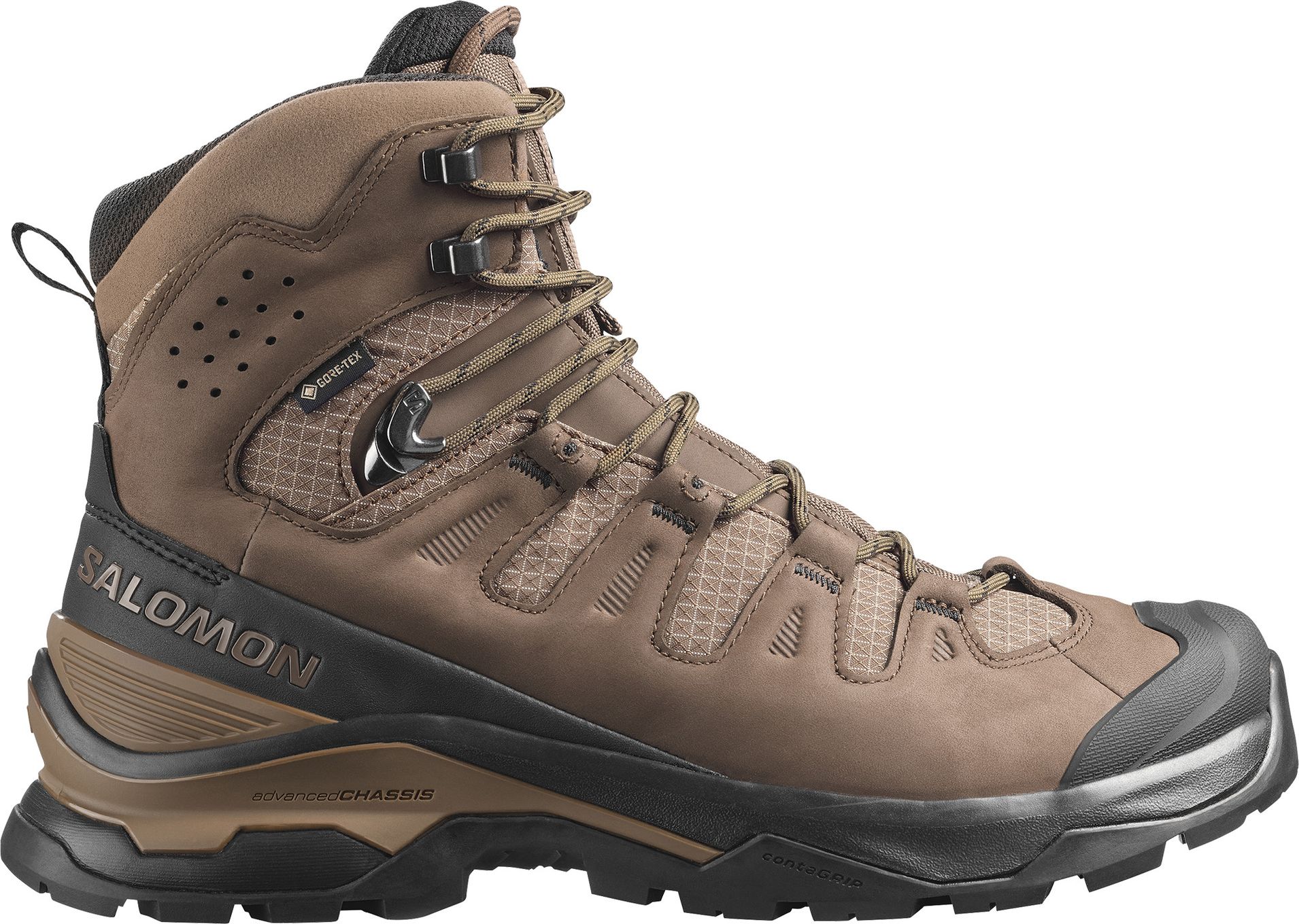 Salomon Boots Mens Discovery GTX 366665 Brown Lace Up Hiking Athletic Shoes Sz 8 Salomon Discovery GTX Women Size 8 Brown Waterproof  main image 4