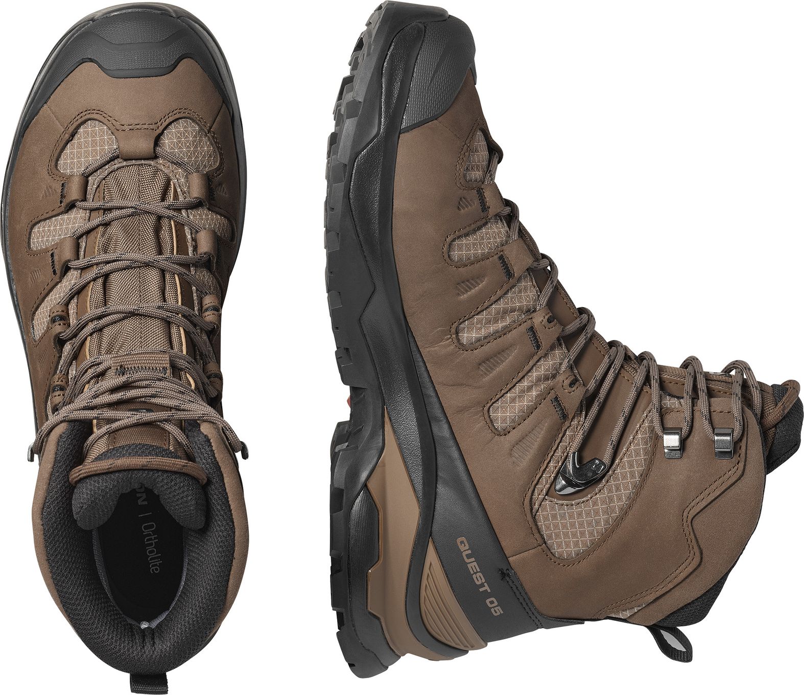 Salomon Quest 5 GTX Hiking Shoes, Brown, Men
