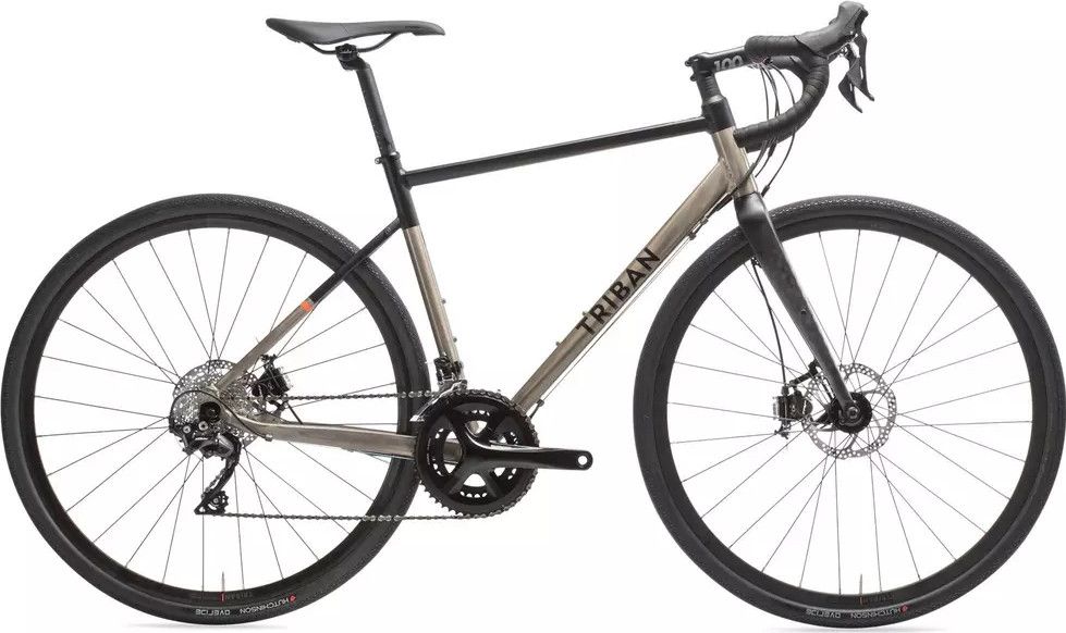 Gravel Bike TRIBAN RC 520 Shimano 105 11V Nero Grigio