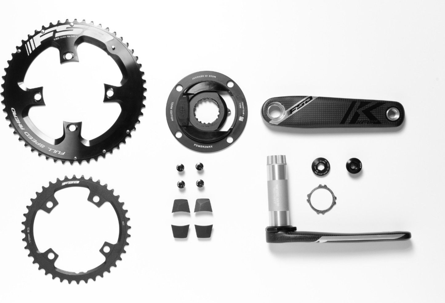 FSA Powerbox K-Force Team Edition 50/34-Tooth 12V Black Crankset