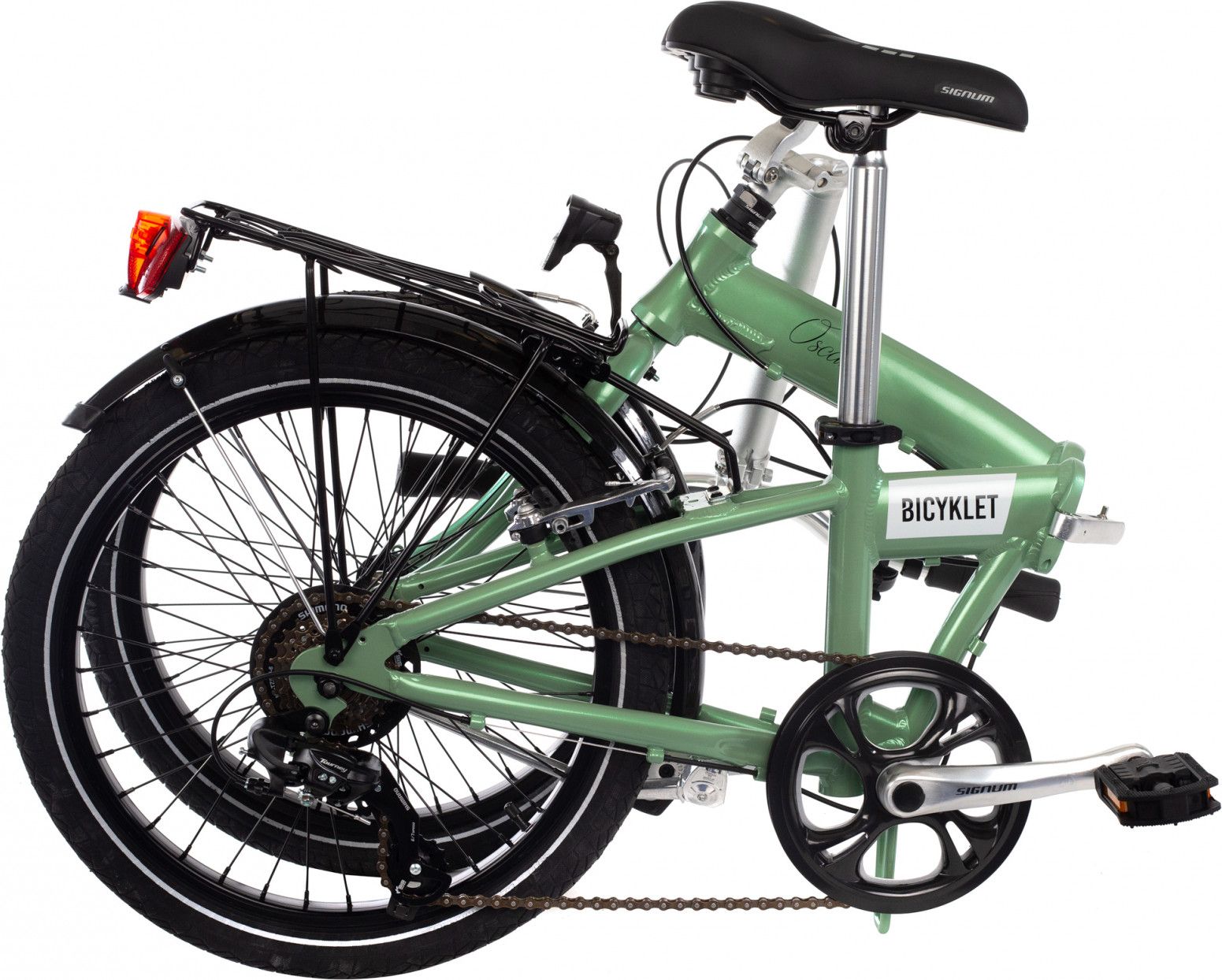 Bicyklet Oscar Folding Bike Shimano Tourney 6S 20'' Wood Green