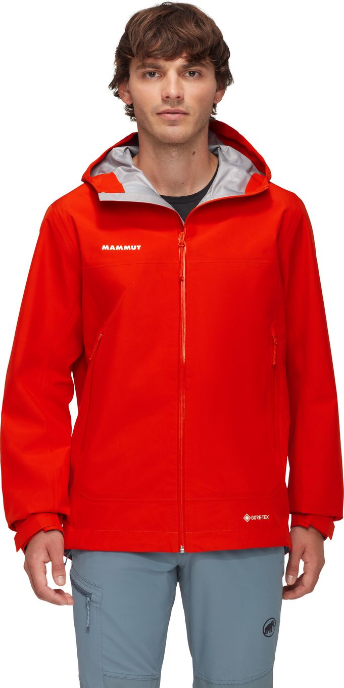 Men's Mammut Crater Light Hooded Waterproof Jacket Red | Alltricks.com