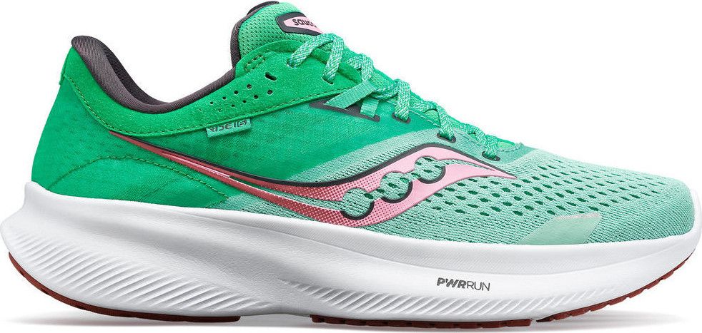 Saucony Ride 16 Women s Running Shoes Pink Green Alltricks