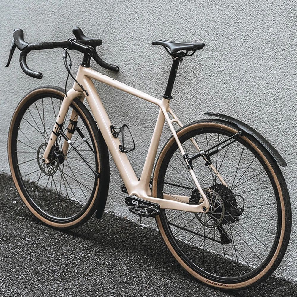 ROCKBROS Garde-Boue Vélo Route Quick Release Avant Et Arrière - Universel Réglable Pneu 700C Noir