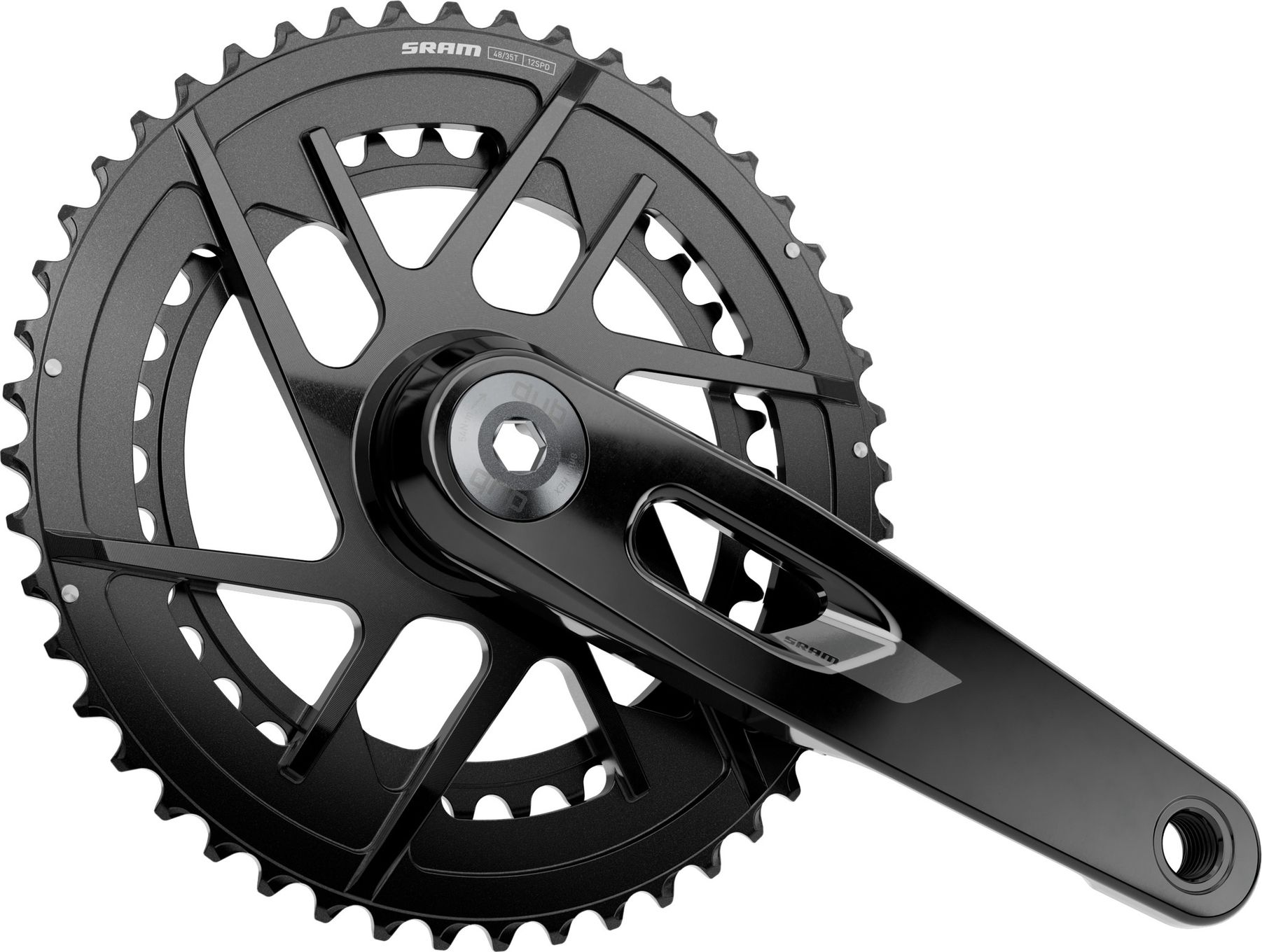 Sram Rival E1 DUB 48-35 Teeth 2x12V Crankset (without bb) Black