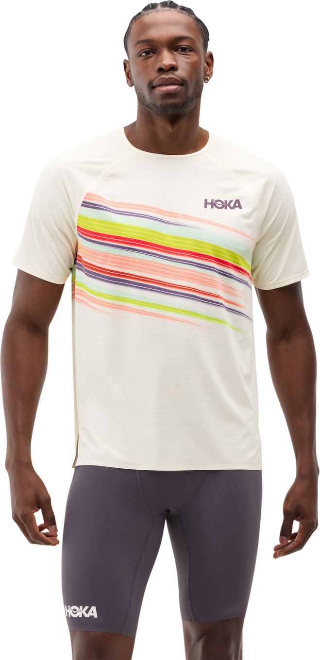 Hoka Race Day Short Sleeve Shirt White Men's | Alltricks.com
