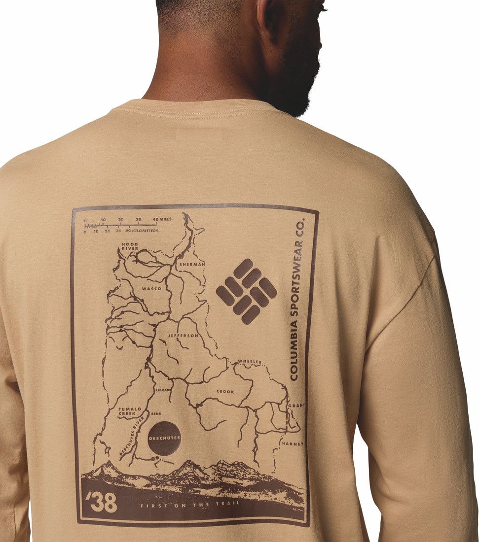 Columbia Black Butte Beige Long Sleeve T-Shirt | Alltricks.com