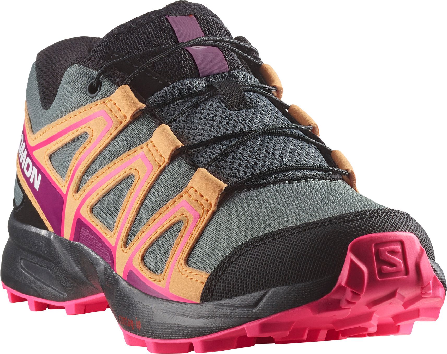 Salomon Speedcross Junior Kids Shoes Grey Orange Pink Alltricks