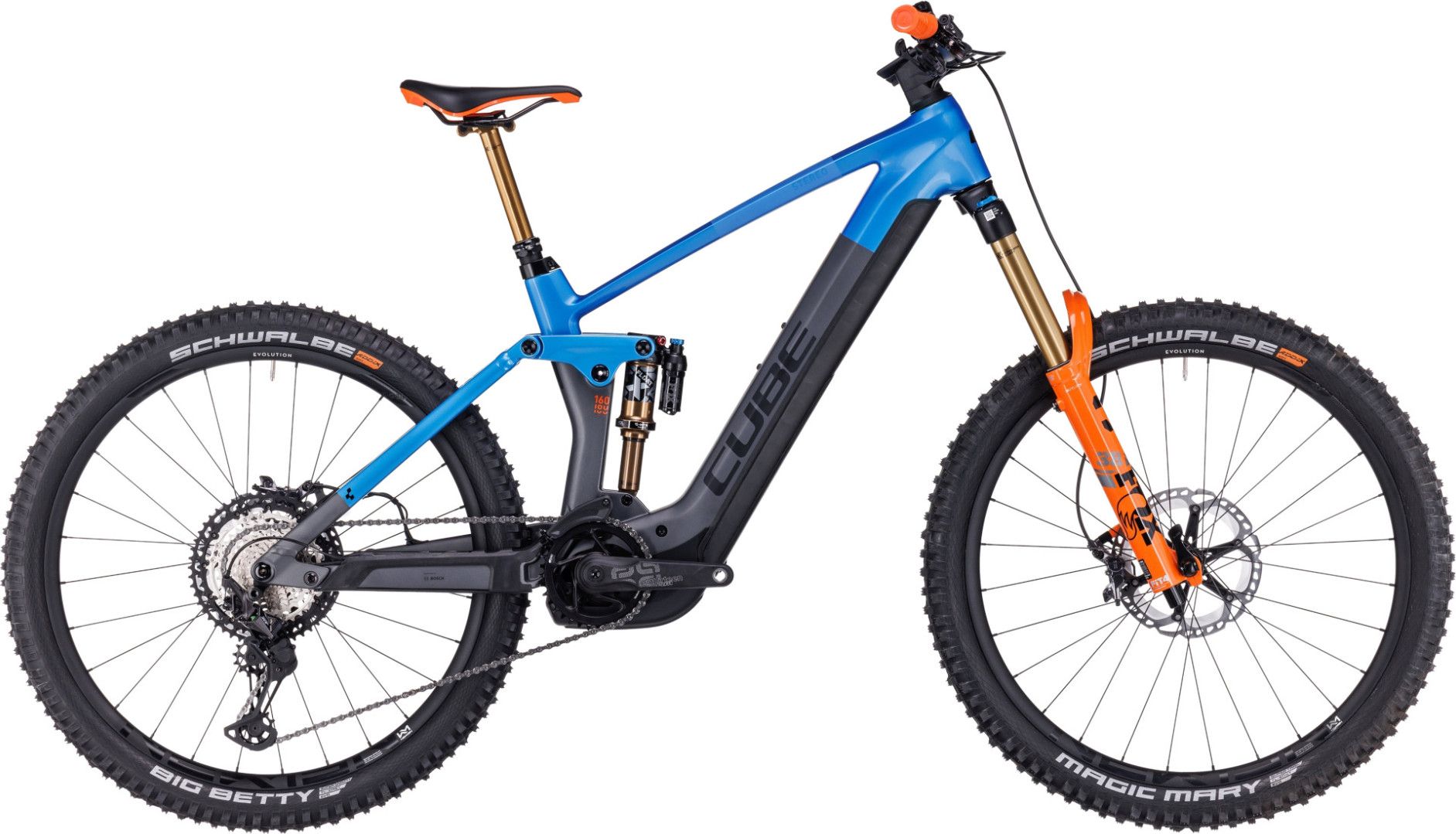 Cube Stereo Hybrid 160 HPC Actionteam 750 Electric Full Suspension MTB  Shimano XT 12S 750 Wh Blue Grey Actionteam