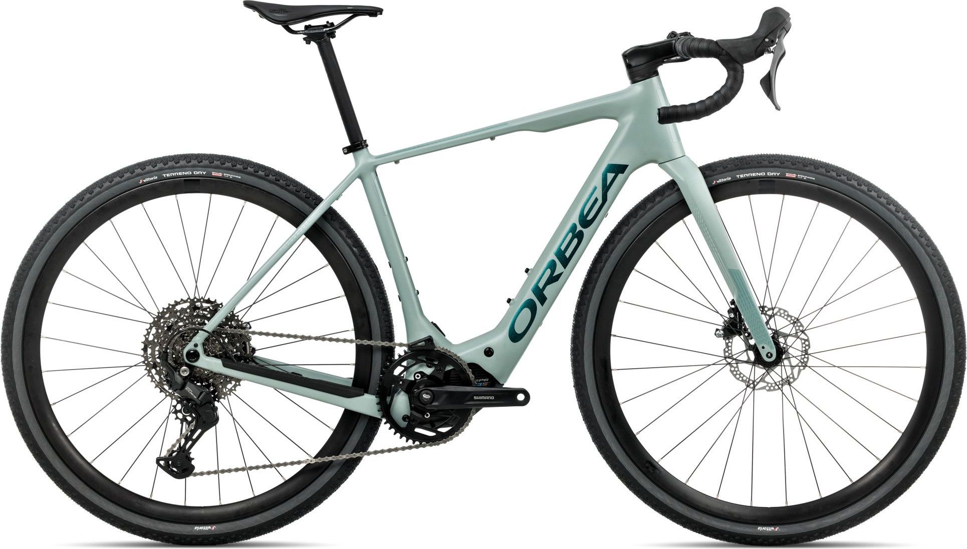 Orbea Denna H40 Electric Gravel Bike Shimano Cues 11S 420 Wh 700 mm Blue  Stone Escape Green 2026 | Alltricks.com
