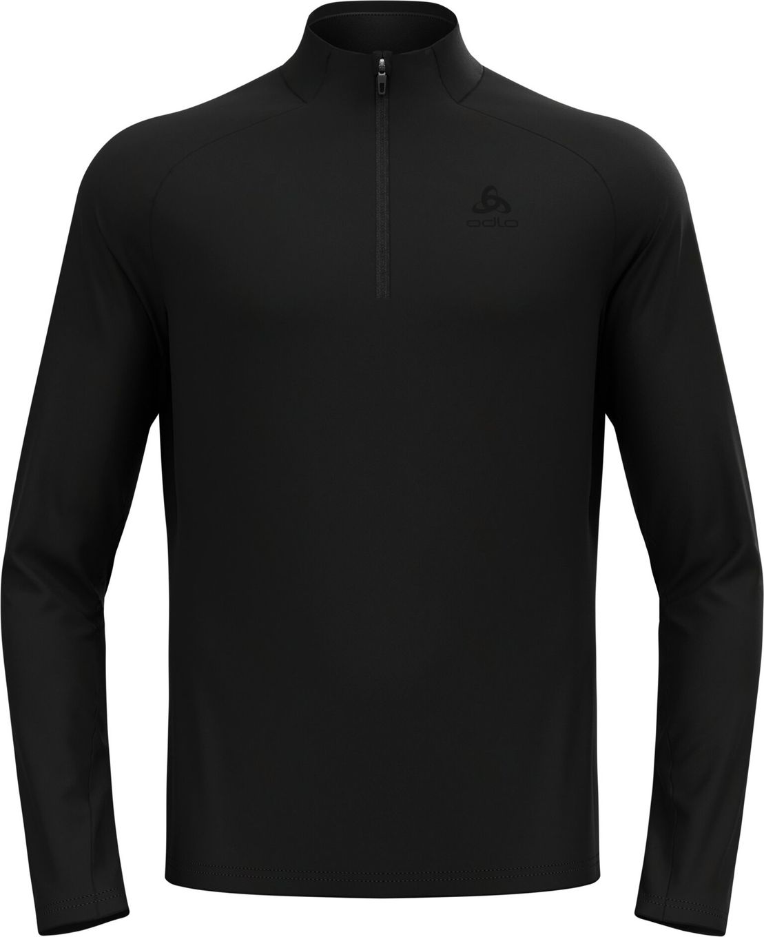 Sweat Pull Noir Homme Odlo Taille M - Demi-zip, Coupe Slim, état Excellent
