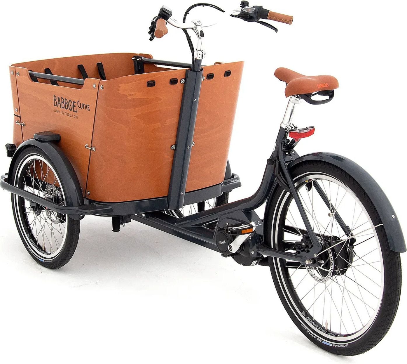 Babboe Curve Mountain Electric Three Wheel Cargo Bike Enviolo NuVinci 500 Wh 20 26 Anthracite Grey Brown 2023 Alltricks