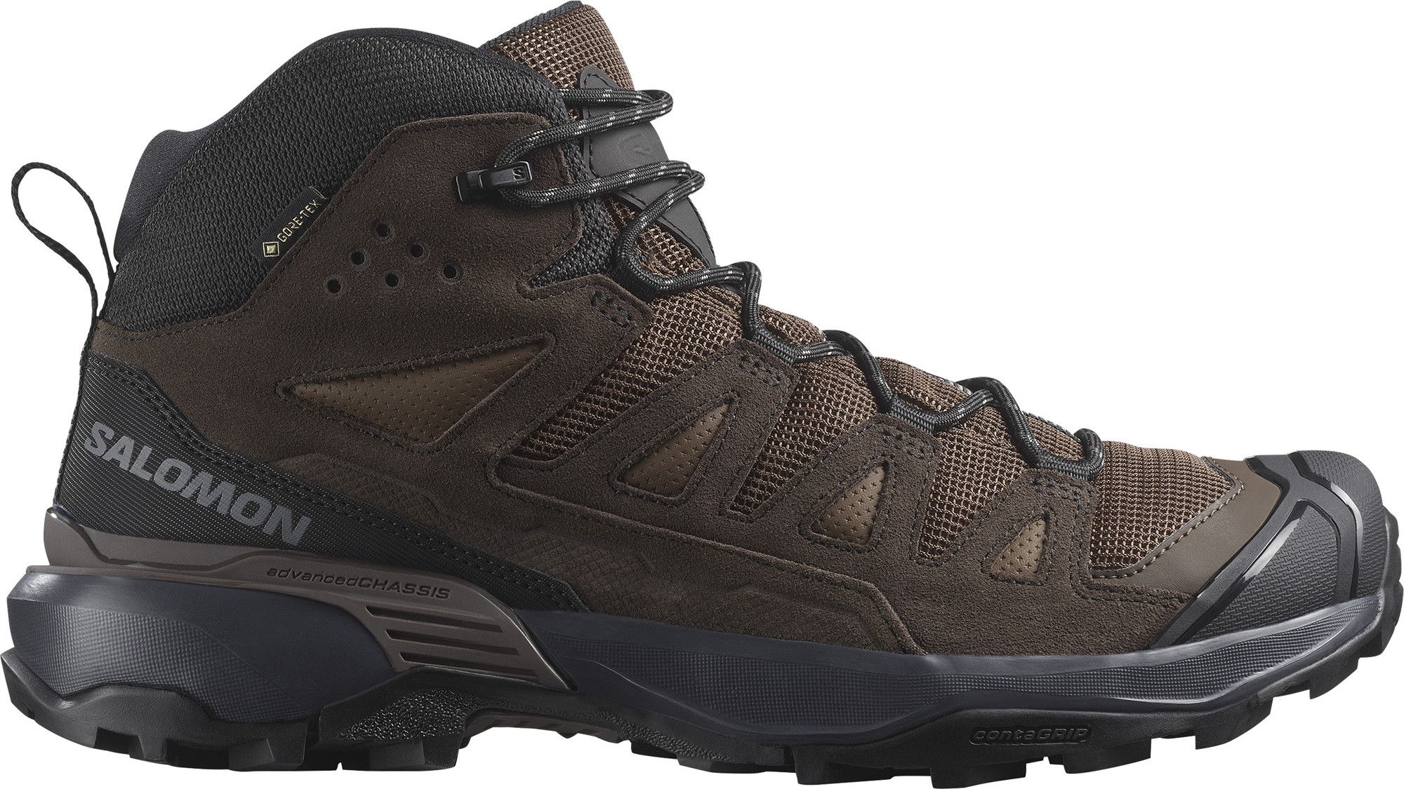Salomon Brown and Black Waterproof Hiking Boots Salomon X ULTRA 360 LTR GTX Hiking Shoe - Mens – Campmor main image 4