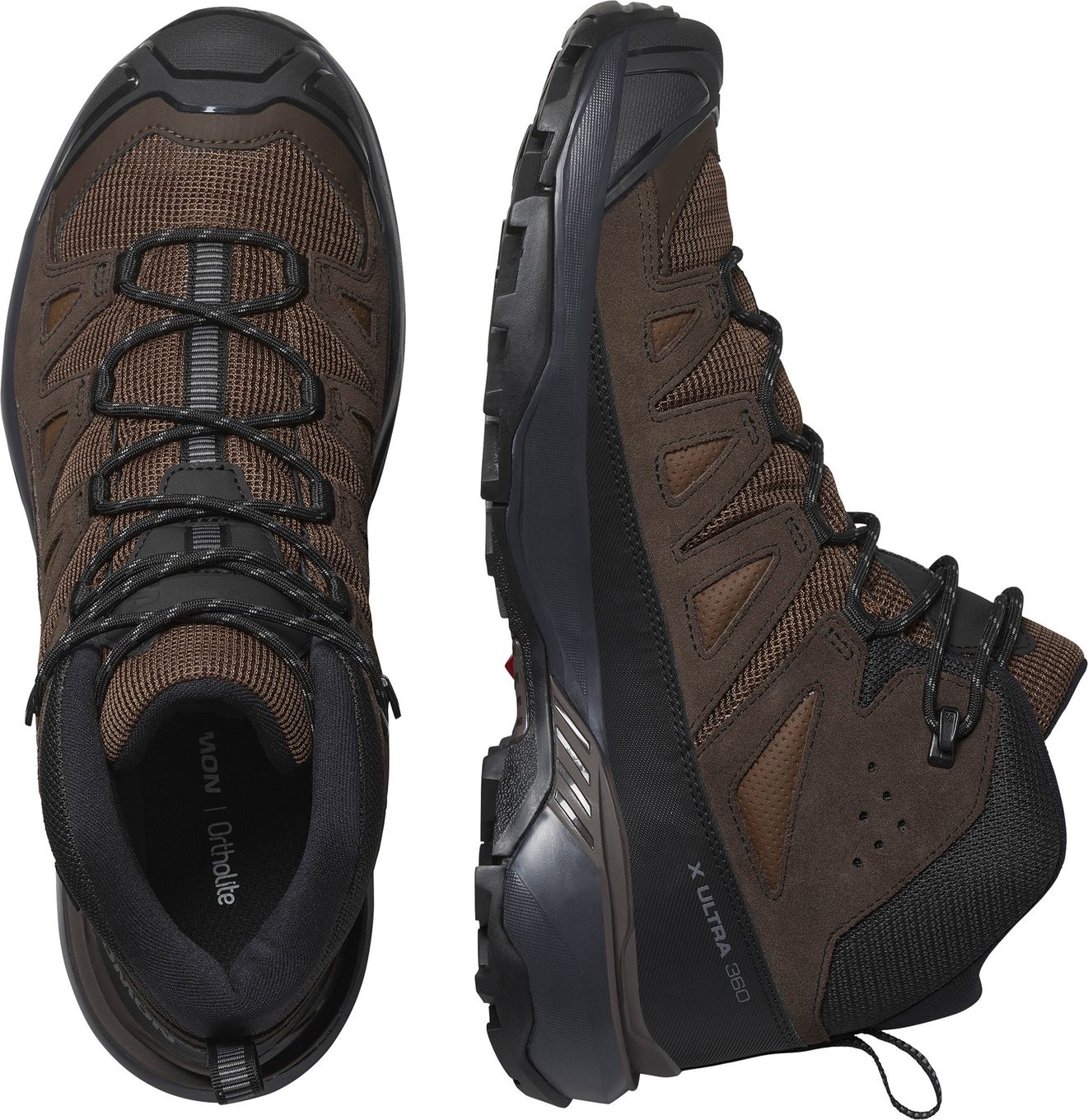 Salomon X Ultra 3 Mid GTX Men Boots 11.5 Brown Hiking Mid Cut Waterproof Lace Up Salomon 11.5 US Hiking Shoes & Boots for Men for sale | eBay main image 2