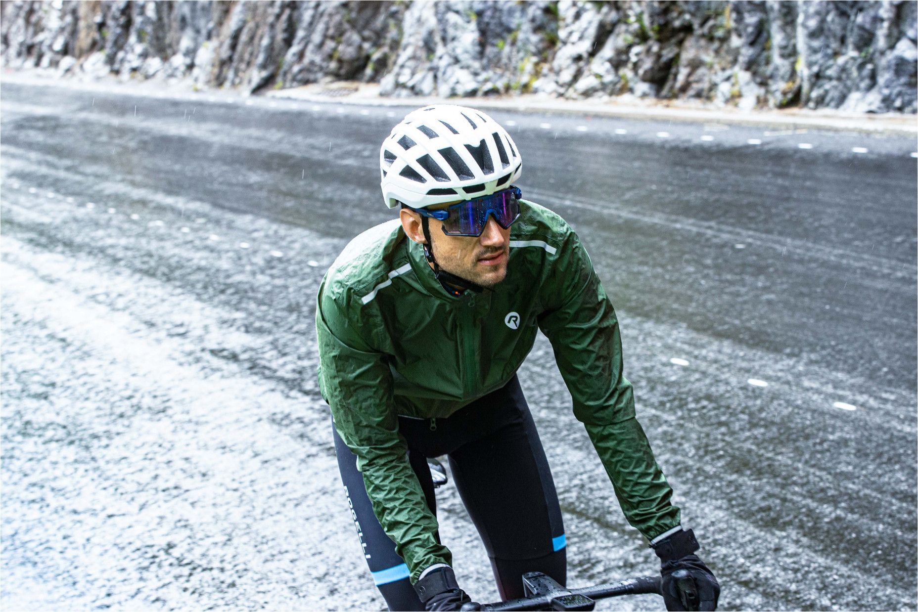 Rogelli Veste Homme Reflex Avec Tissu Airbloc Et Visibilité 360°, Fermeture Auto-bloquante