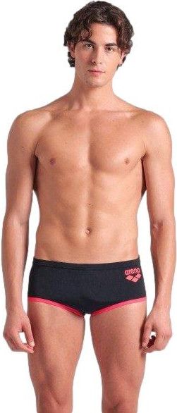Maillot de bain taille basse Arena One Big Logo Noir/Rouge Homme