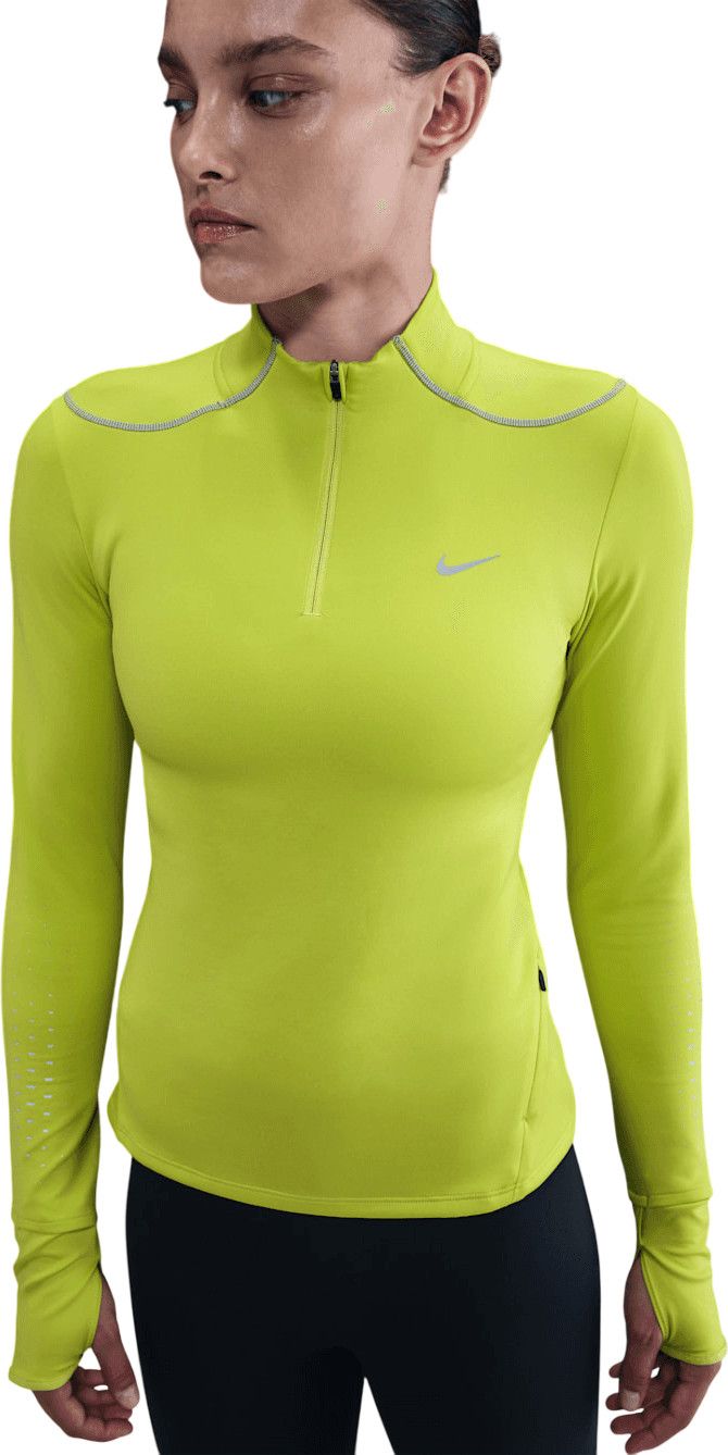Women's Nike Swift Yellow 1/4 zip thermal top | Alltricks.com