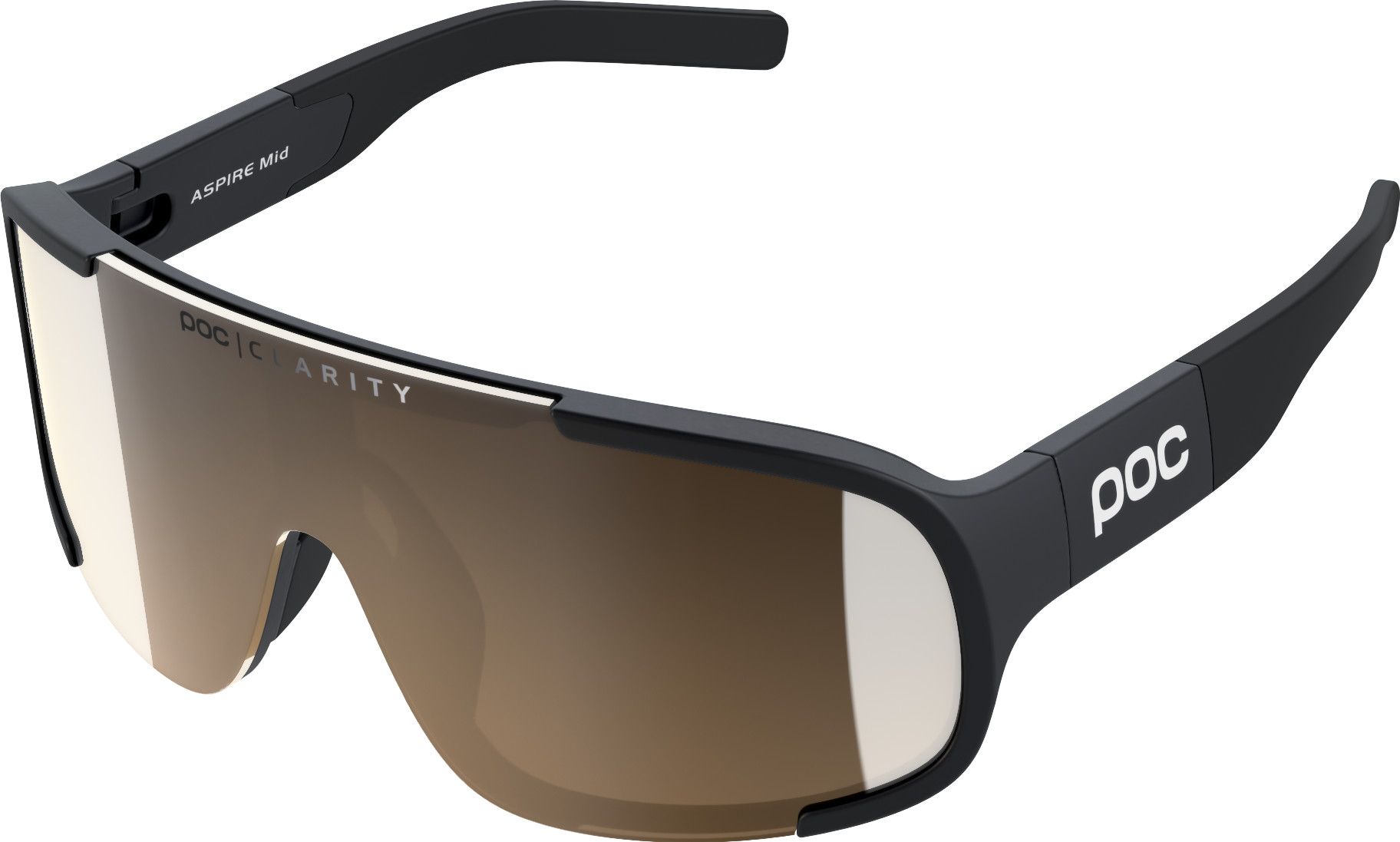 POC Aspire Mid Sunglasses Black - Clarity Trail Partly Sunny