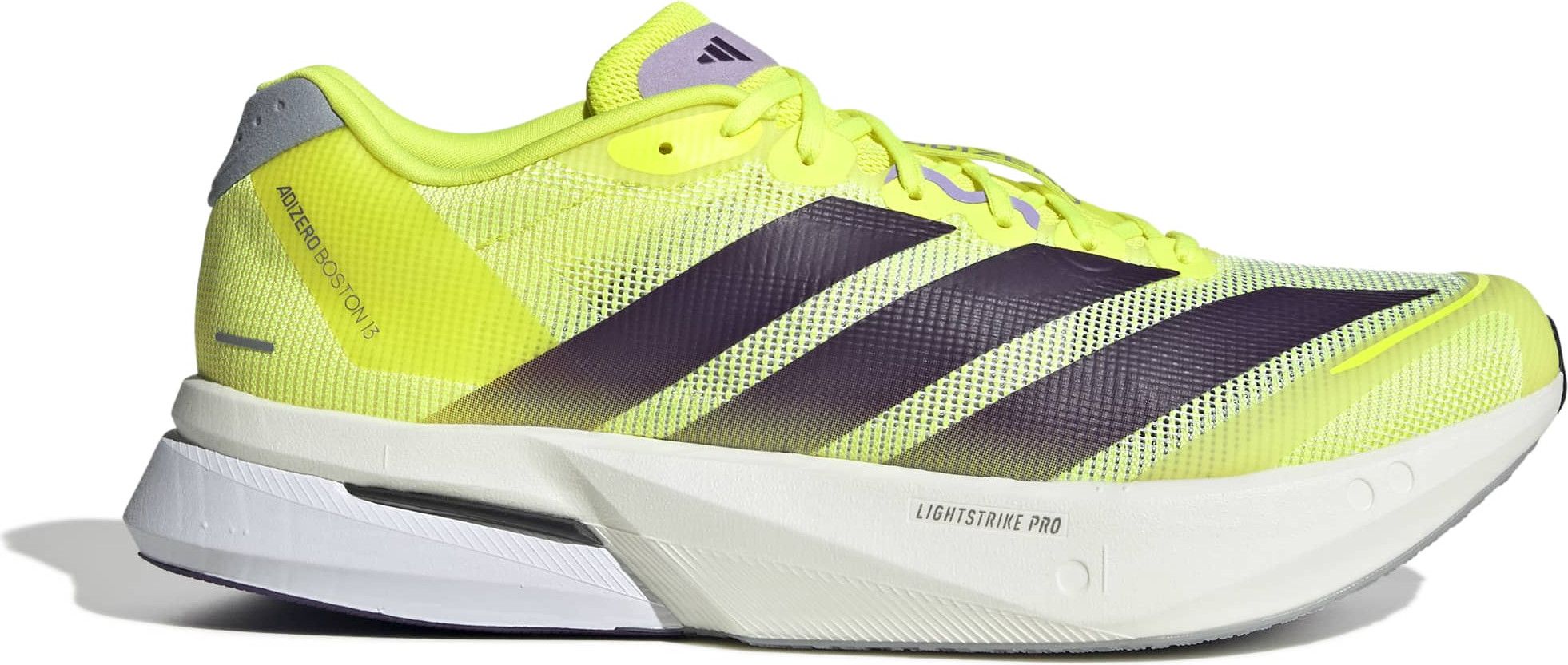 adidas Adizero Boston 13 Running Shoes, Yellow/Purple, Men's