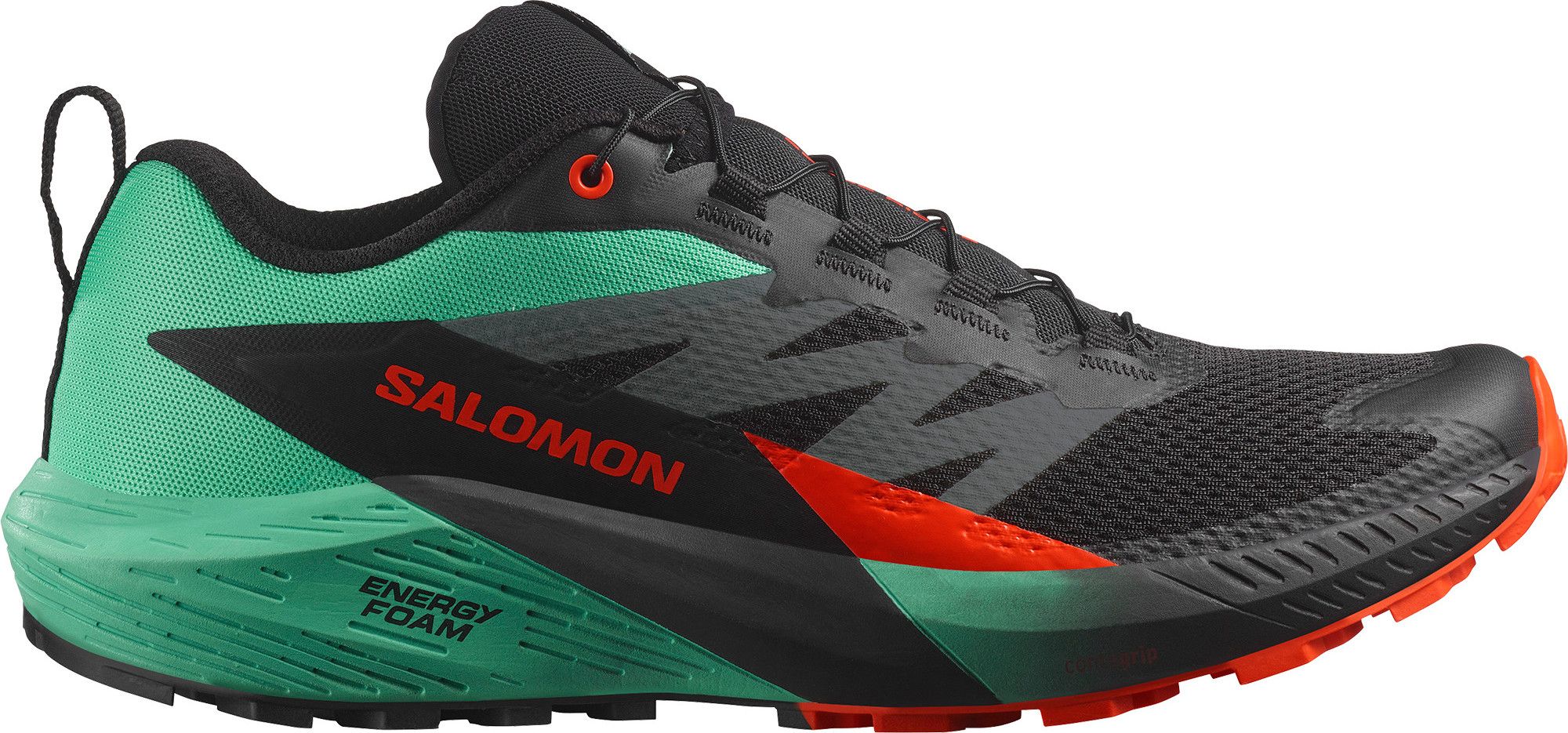 Salomon Sense Ride 5 Trail Shoes Black Green Red Alltricks