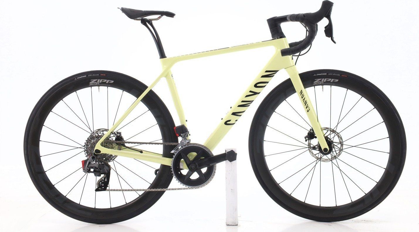 Produit reconditionné · Canyon Endurace CF SL Carbone AXS 12V · Jaune  Vélo de route Canyon Très bon état