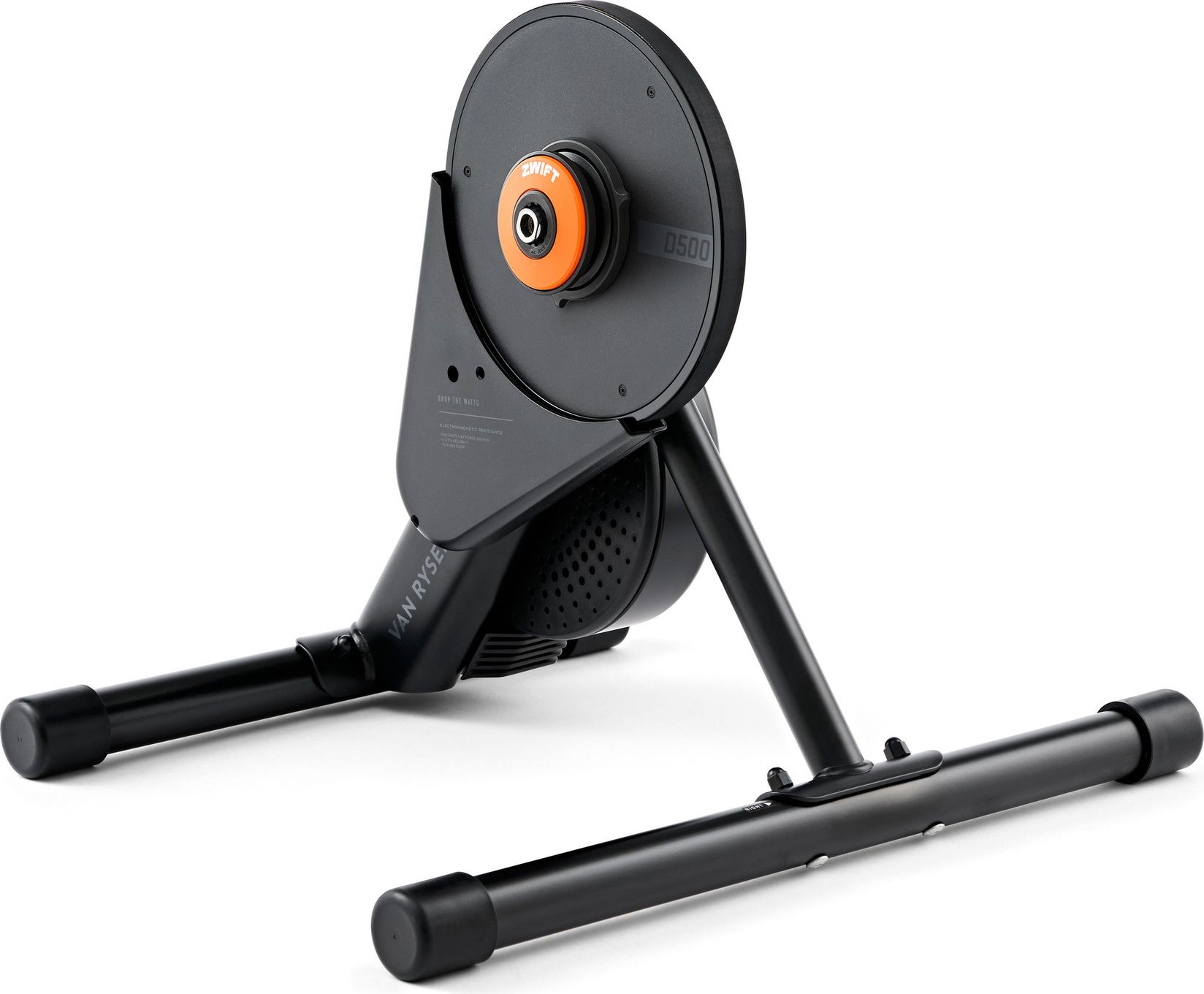 Connected home trainer Van Rysel D500 with Zwift Cog and Click