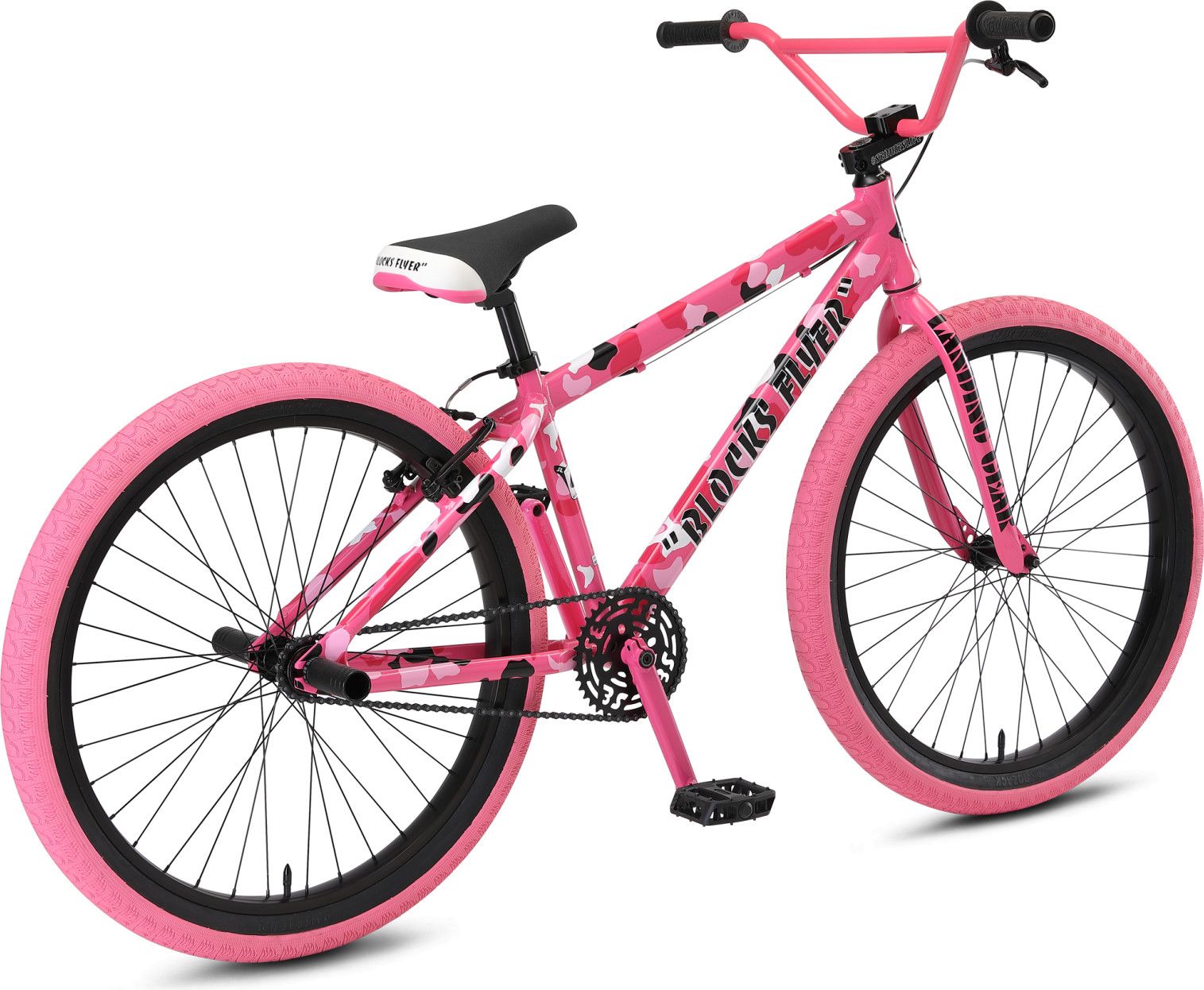 Wheelie Bike SE Bikes Blocks Flyer 26'' Camouflage Rose Alltricks.fr