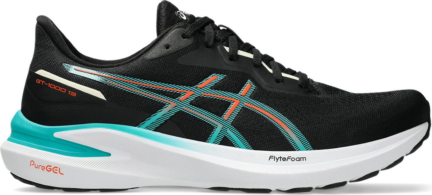 Asics GT-1000 13 Running Shoes, Black/Blue, Men display picture 3