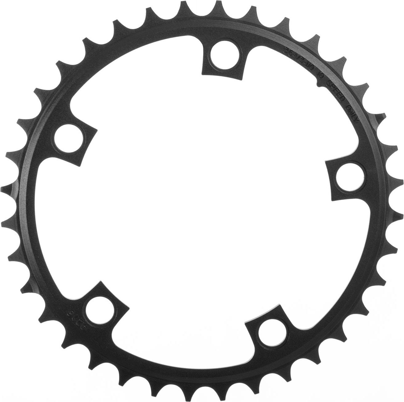 Plateau Vélo Route 38 Dents – Diamètre 110mm, Alu 5083, 5 Branches, 10/9v, Argent, Neuf