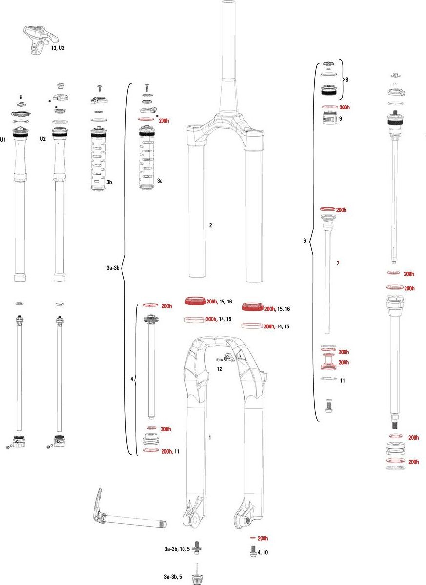 RockShox Revelation RC A1 Joint Kit (2018 and +) | Alltricks.com