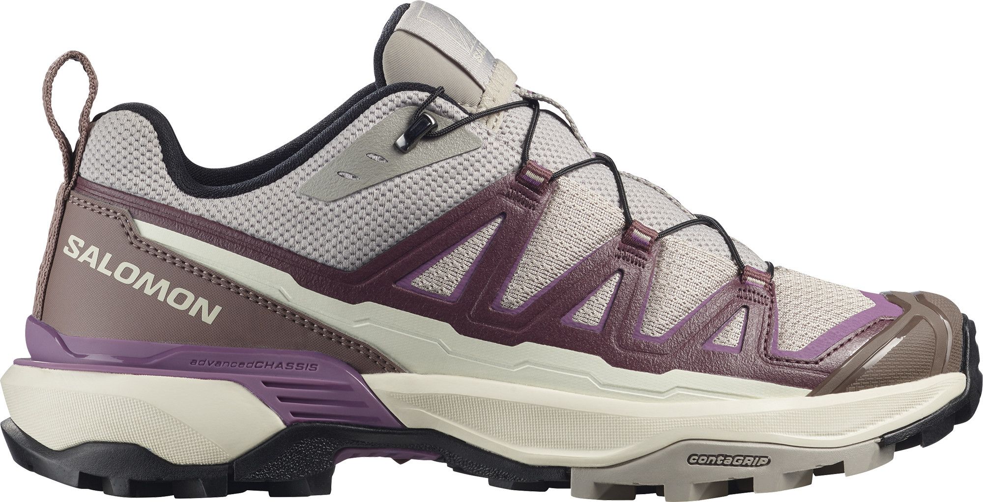 Salomon X Ultra 360 Edge Hiking Shoes, Gray/Pink, Women