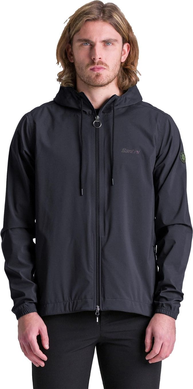 Santini Pluvia Waterproof Jacket Black Alltricks