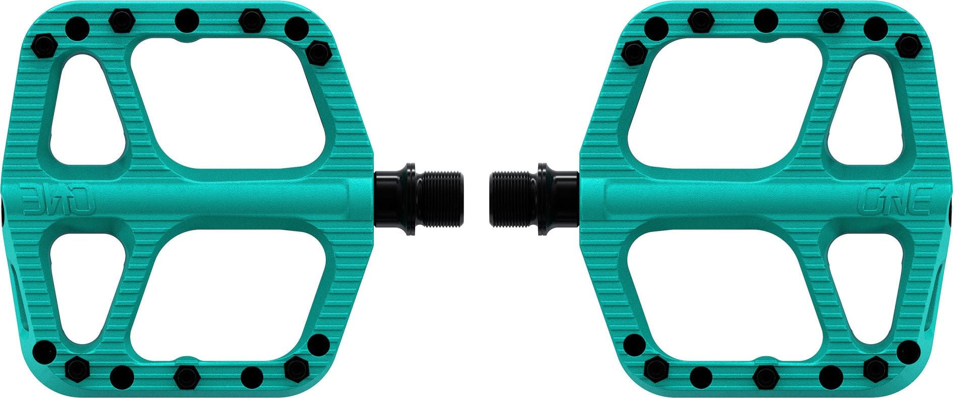 Pair of OneUp Small Composite Turquoise Blue Pedals